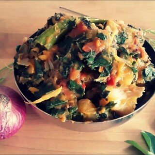 Tapioca Moringa Stir Fry – Cassava Recipe – Murungai Keerai – Drumstick Leaves