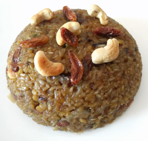 sakkarai pongal - sweet pongal - indian dessert - healthy recipe - hissing cooker