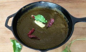 sarson ka saag - sarson da saag - mustard greens curry - saag - healthy recipe - hissing cooker