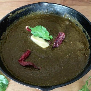 sarson ka saag - sarson da saag - mustard greens curry - saag - healthy recipe - hissing cooker