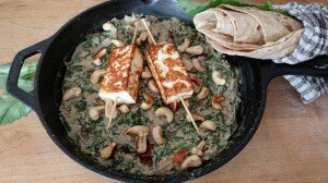 mustard greens recipe - sarson ka saag - sarson stir fry - saag - sarson da saag - healthy recipe - hissing cooker