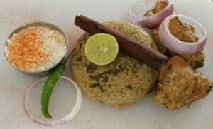 how to make chicken biryani - brown rice biryani - easy chicken biryani - healthy recipe - hissing cooker