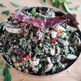 murungai keerai poriyal - moringa stir fry - healthy recipe - hissing cooker