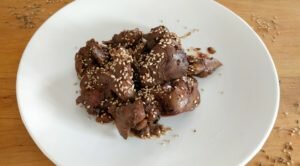 offal - chicken liver fry - chicken heart fry - honey glaze - healthy recipe - hissing cooker