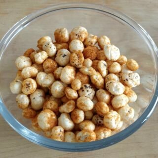 phool makhana - phool makhani - spicy lotus seed - lotus seeds - fox nut - healthy snack - hissing cooker - heathy recipe